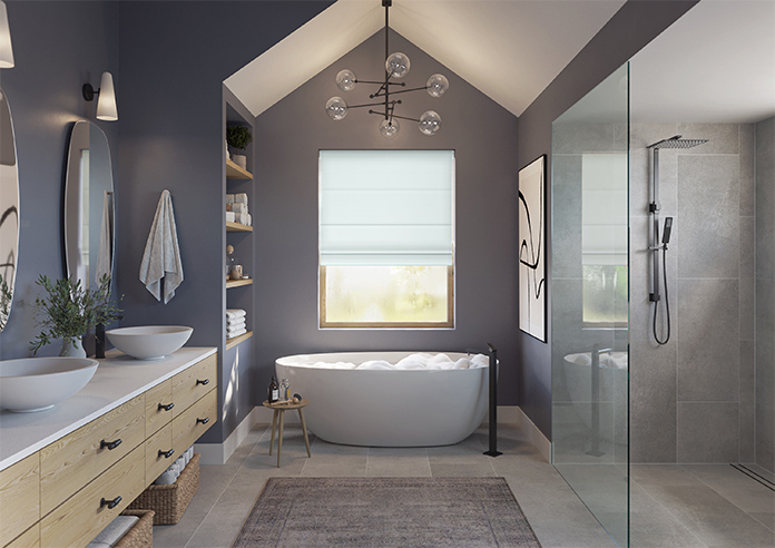 Kyoto Faux Silk, Mist Grey - Twist&Fit Roman Blind - Image 8